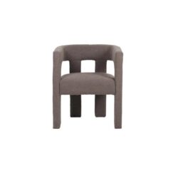 Cyrano Modern Textured Fabric Occasional Armchair Accent Lounge Chair Chocolate
