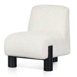 Deandre Lounge Chair - Ivory White Boucle by Interior Secrets - AfterPay Available