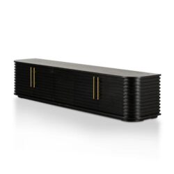 Domenic 2.3m TV Entertainment Unit - Textured Espresso Black by Interior Secrets - AfterPay Available