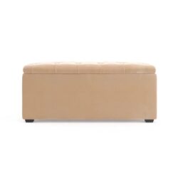 Emily Storage Bench Ottoman Almond Spice