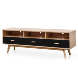 Ex Display - Jerald 180cm Wooden TV Entertainment Unit - Natural by Interior Secrets - AfterPay Available