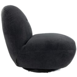 Fabric Swivel Modern Relaxing Stylish Lounge Accent Chair Black