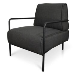 Ken Fabric Lounge Chair - Dark Grey by Interior Secrets - AfterPay Available