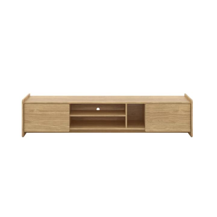 Kornas Wooden Large Lowline Entertainment Unit TV Stand 180cm W/ 2-Doors Natural Kornas Wooden Large Lowline Entertainment Unit TV Stand 180cm W/ 2-Doors Natural