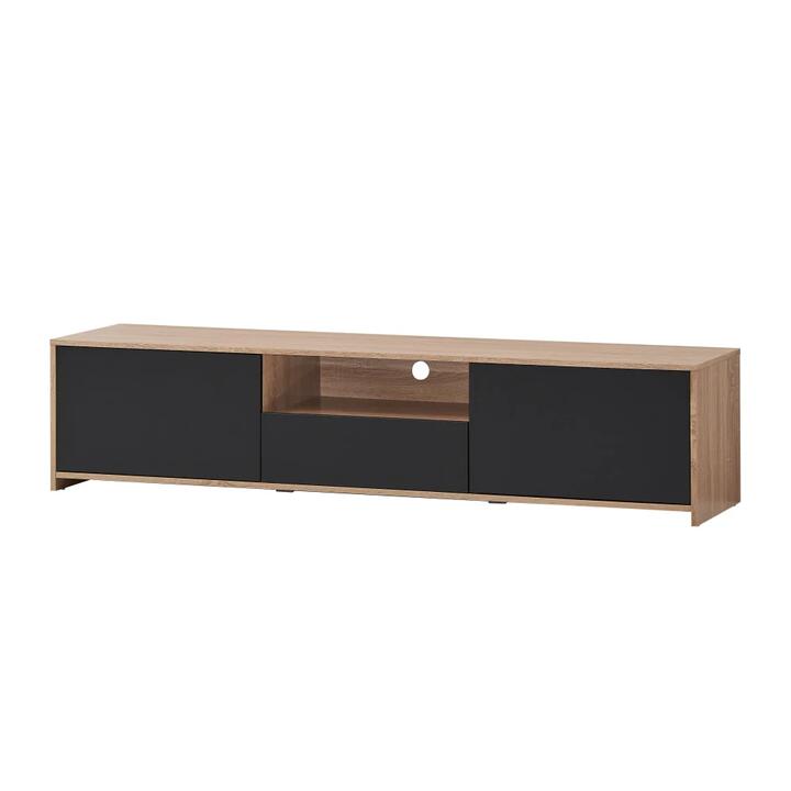 Londyn TV Stand Entertainment Unit W/ 2-Doors 1-Drawer - Oak/Black Londyn TV Stand Entertainment Unit W/ 2-Doors 1-Drawer - Oak/Black