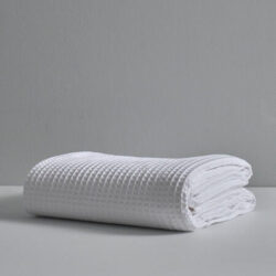 Luxury Waffle Blanket - Luxury Cotton, King/Super King, Thyme - Canningvale