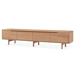 Margo Lowline TV Stand Entertainment Unit 200cm 4-Doors Natural Oak