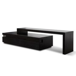 Maze 1.7-2.8m Lowline Wooden TV Entertainment Unit - Black by Interior Secrets - AfterPay Available