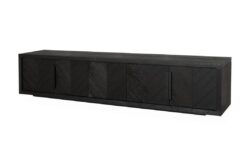 Miriam 2.23m Entertainment TV Unit - Textured Espresso Black by Interior Secrets - AfterPay Available
