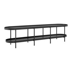 Myla Lowline Wooden 2-Tier Entertainment Unit TV Stand 180cm Black