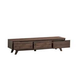 Penelope Scandinavian Lowline Entertainment Unit TV Stand 1.8m 3-Drawers Walnut
