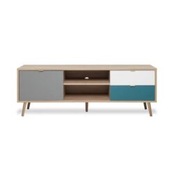 Queen Scandinavian Lowline Entertainment Unit TV Stand 150cm - Sonoma Oak