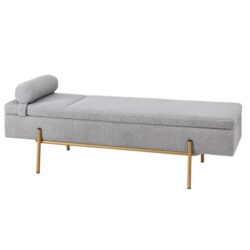 Storage Ottoman Bed 140cm Pillow Foot Stool