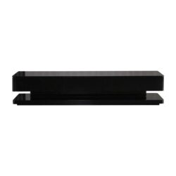 TV Cabinet with 3 Storage Drawers With High Glossy Assembled Entertainment Unit in Black colour