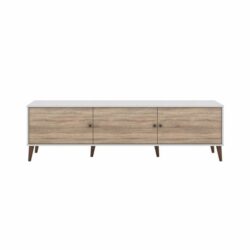 Valerie TV Stand Cabinet Entertainment Unit 180cm - Oak & White