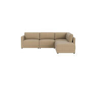 Abode 4 Seater Modular Right Corner Sofa With Ottoman Brown