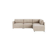 Abode 4 Seater Modular Right Corner Sofa With Ottoman Neutral