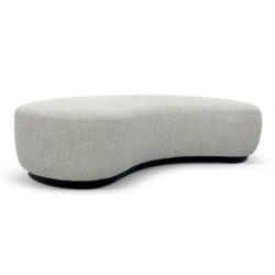 Aldona 1.8m Long Ottoman - Pearl Grey Boucle by Interior Secrets - AfterPay Available