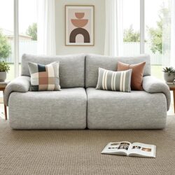 2 Seater Sofa Modular Sectional Sofas Couch Bed No Assembly Living Room Grey