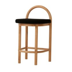 Adir 66cm Natural Bar Stool - Black Seat by Interior Secrets - AfterPay Available