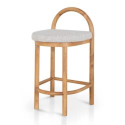 Adir 66cm Natural Bar Stool - Clay Grey by Interior Secrets - AfterPay Available