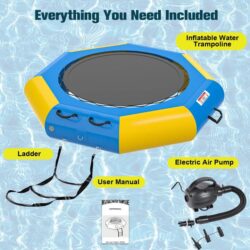 Advwin Inflatable Water Trampoline with Electric Pump