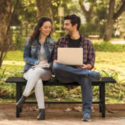 Costway120cm 2-Person Outdoor Bench with Slatted Seat-Black