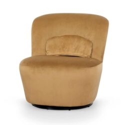 Ex Display - Zamora Swivel Lounge Chair - Mustard by Interior Secrets - AfterPay Available