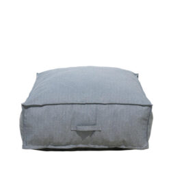 Outdoor Lounge Ottoman Relaxing Accent Fabric Foam Seat Dark Grey