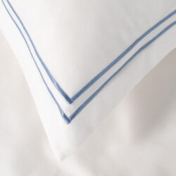 Palazzo Royale Embroidered Quilt Cover Set - 1000 Thread Count, Queen, Blue - Canningvale