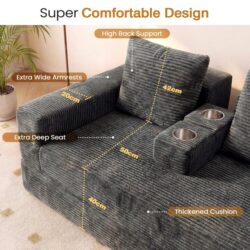 Advwin Folding Sofa Bed 2 in 1 Convertible Floor Sofa