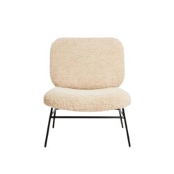 Designer Modern Fabric Accent Lounge Relaxing Chair - Beige