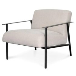 Ex Display- Tracy Fabric Lounge Chair - Beige by Interior Secrets - AfterPay Available