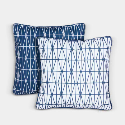 2 Pack Blue Outdoor Cushions