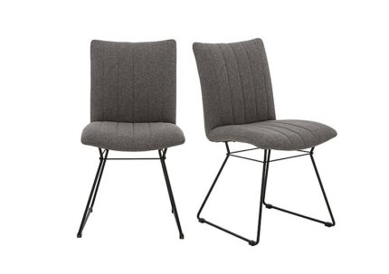 Ace Pair of Dining Chairs - Grey