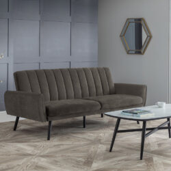 Afina - 2 Seater Sofa Bed - Grey - Velvet