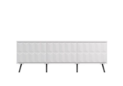 Alpha TV Unit with SMART LED Lighting - White