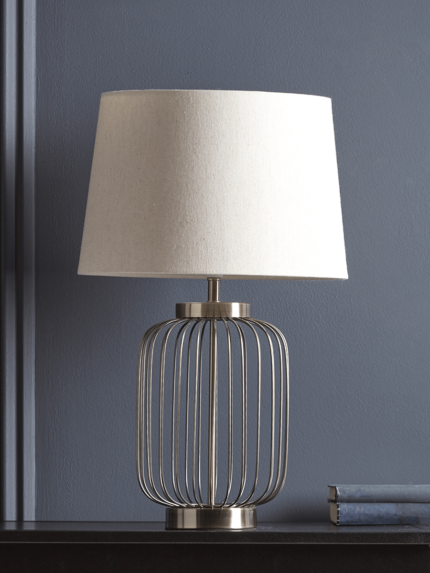 Antique Bronze Cage Table Lamp