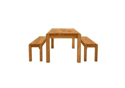 Bakerloo Small Extending Table and 2 Benches Dining Set