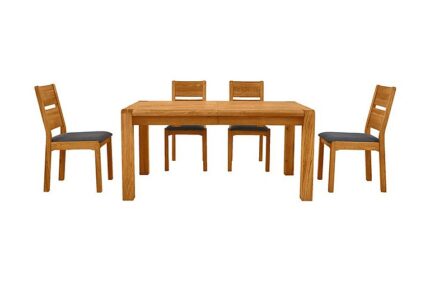 Bakerloo Small Extending Table and 4 Chairs Dining Set