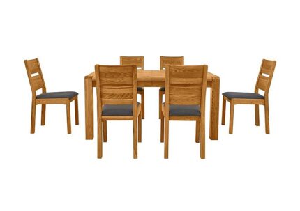 Bakerloo Small Extending Table and 6 Chairs Dining Set