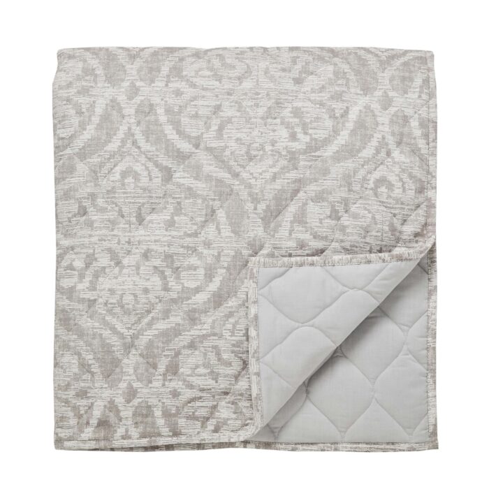 Bedeck of Belfast Sezan Quilted Throw, Silver
