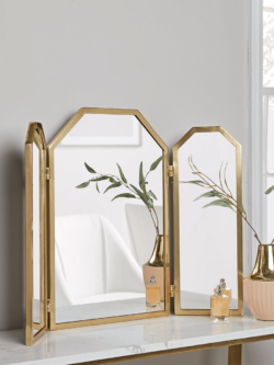 Brass Folding Dressing Table Mirror