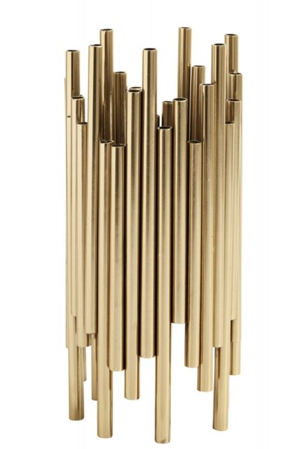 Brass Pipe Candle Holder - gft