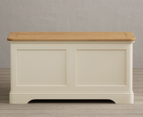 Bridstow Oak and Cream Painted Blanket Box