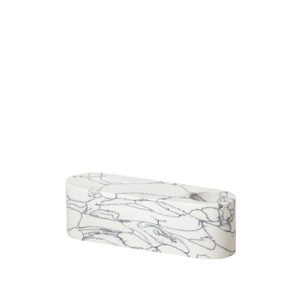 Broste Copenhagen Anna Candle Holder White And Black