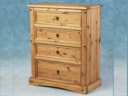 Central 4 Drawer Chest In Waxed Pine