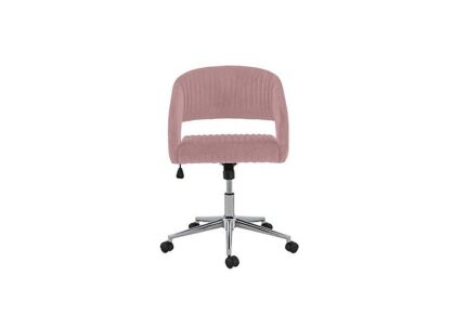 Coco Swivel Office Chair - Pink Velvet