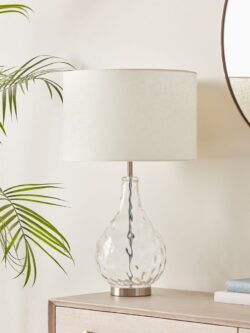 Dimpled Glass Table Lamp