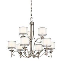 Elstead Lacey 9 Light Chandelier Antique Pewter